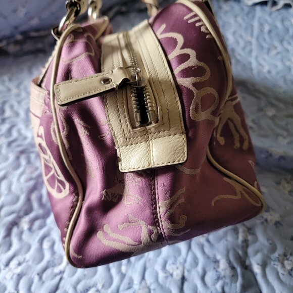 Sold - Coach Purple and Cream Hobo Bag - Picture 6 of 9